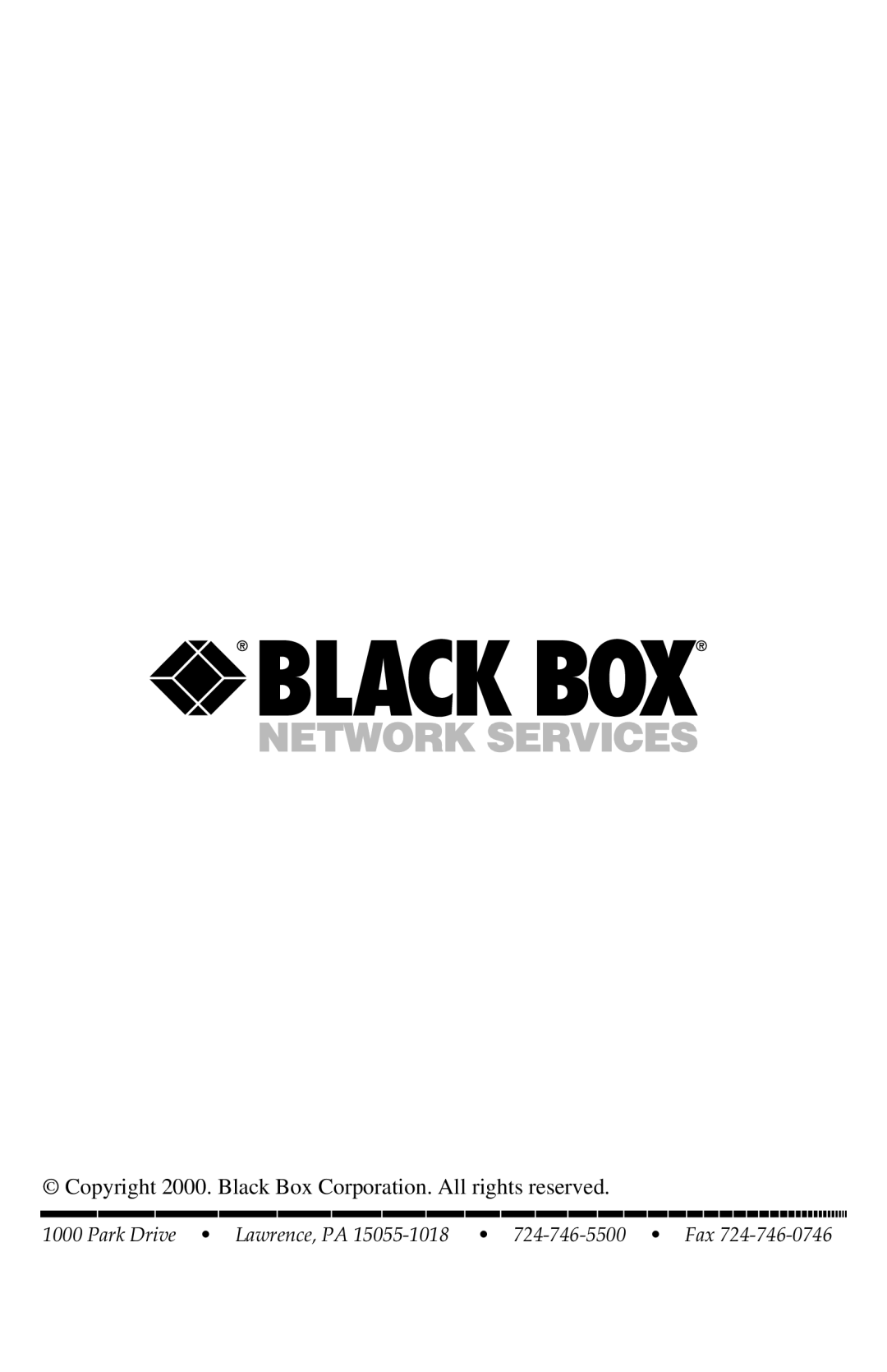 Black Box PC470C, PC472C, PC478C, PC473C, PC471C manual Copyright 2000. Black Box Corporation. All rights reserved 