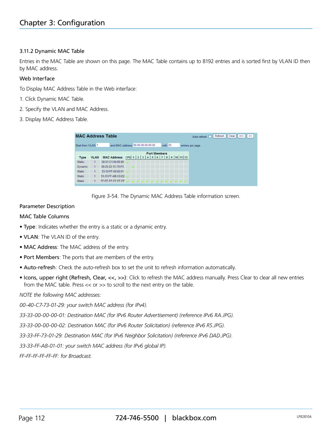 Black Box LPB2826A, LPB2810A, LPB2848A, PoE+ Gigabit Managed Switch Eco user manual Configuration 