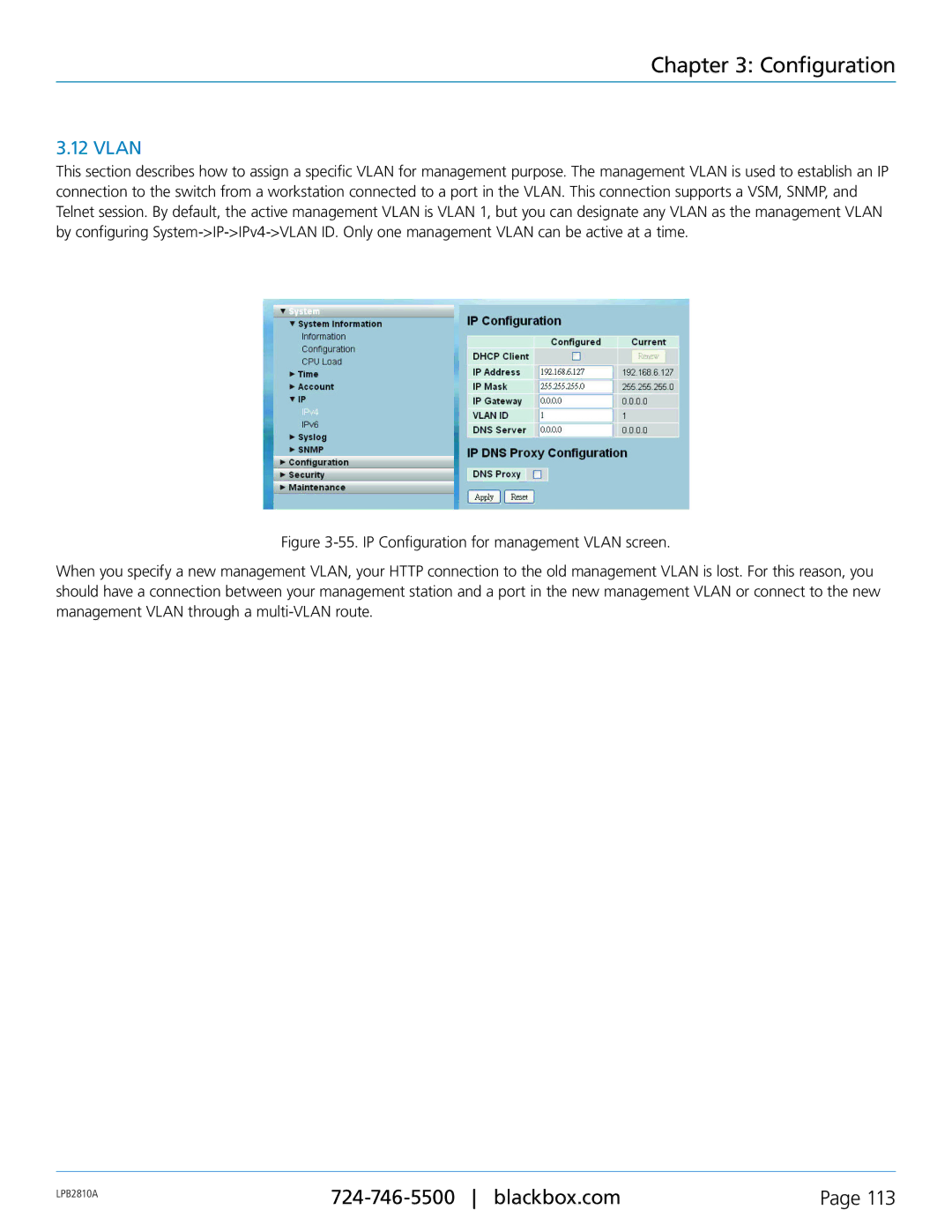 Black Box LPB2810A, LPB2826A, LPB2848A, PoE+ Gigabit Managed Switch Eco user manual Vlan 