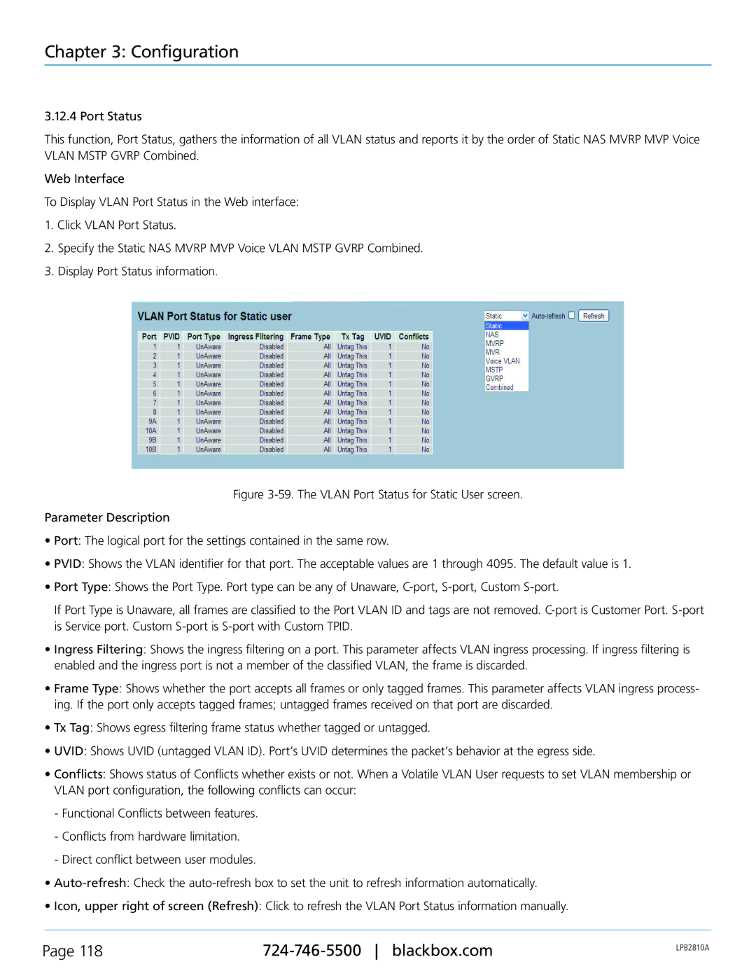 Black Box LPB2848A, LPB2826A, LPB2810A, PoE+ Gigabit Managed Switch Eco user manual Configuration 