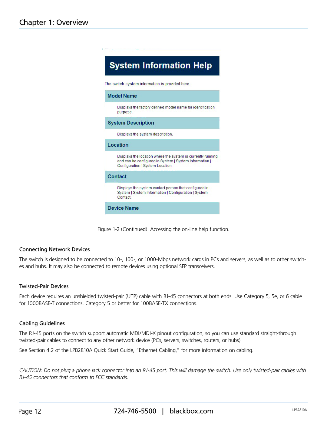 Black Box LPB2826A, LPB2810A, LPB2848A, PoE+ Gigabit Managed Switch Eco user manual Overview 