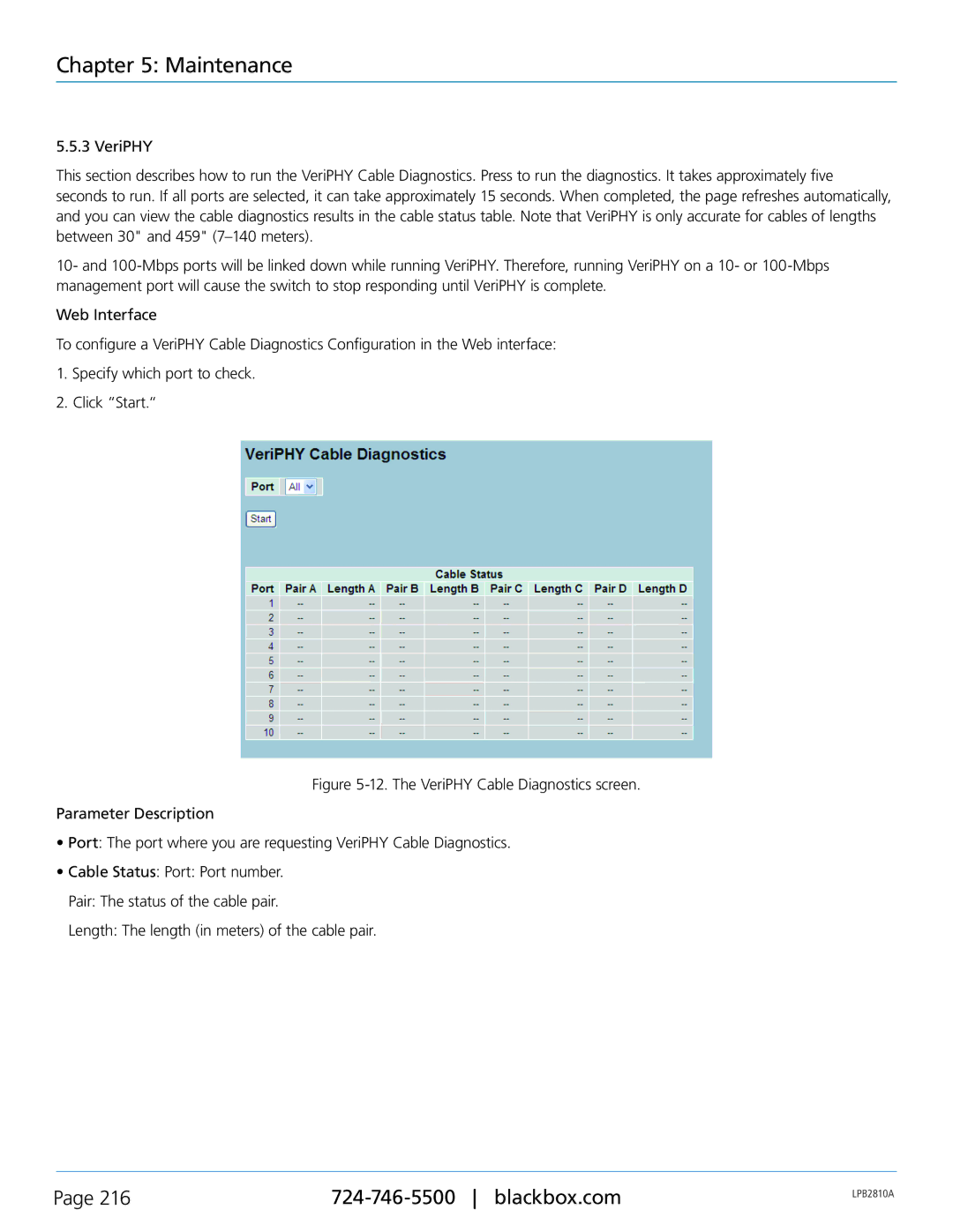 Black Box LPB2826A, LPB2810A, LPB2848A, PoE+ Gigabit Managed Switch Eco user manual Maintenance 