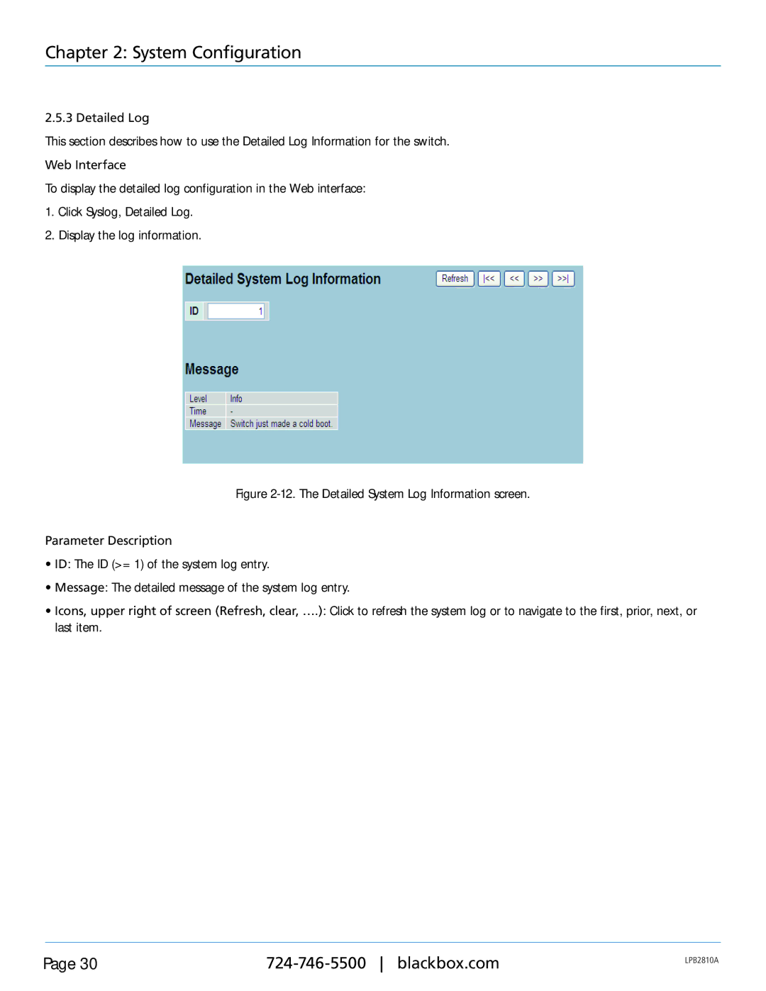 Black Box LPB2848A, LPB2826A, LPB2810A, PoE+ Gigabit Managed Switch Eco user manual System Configuration 