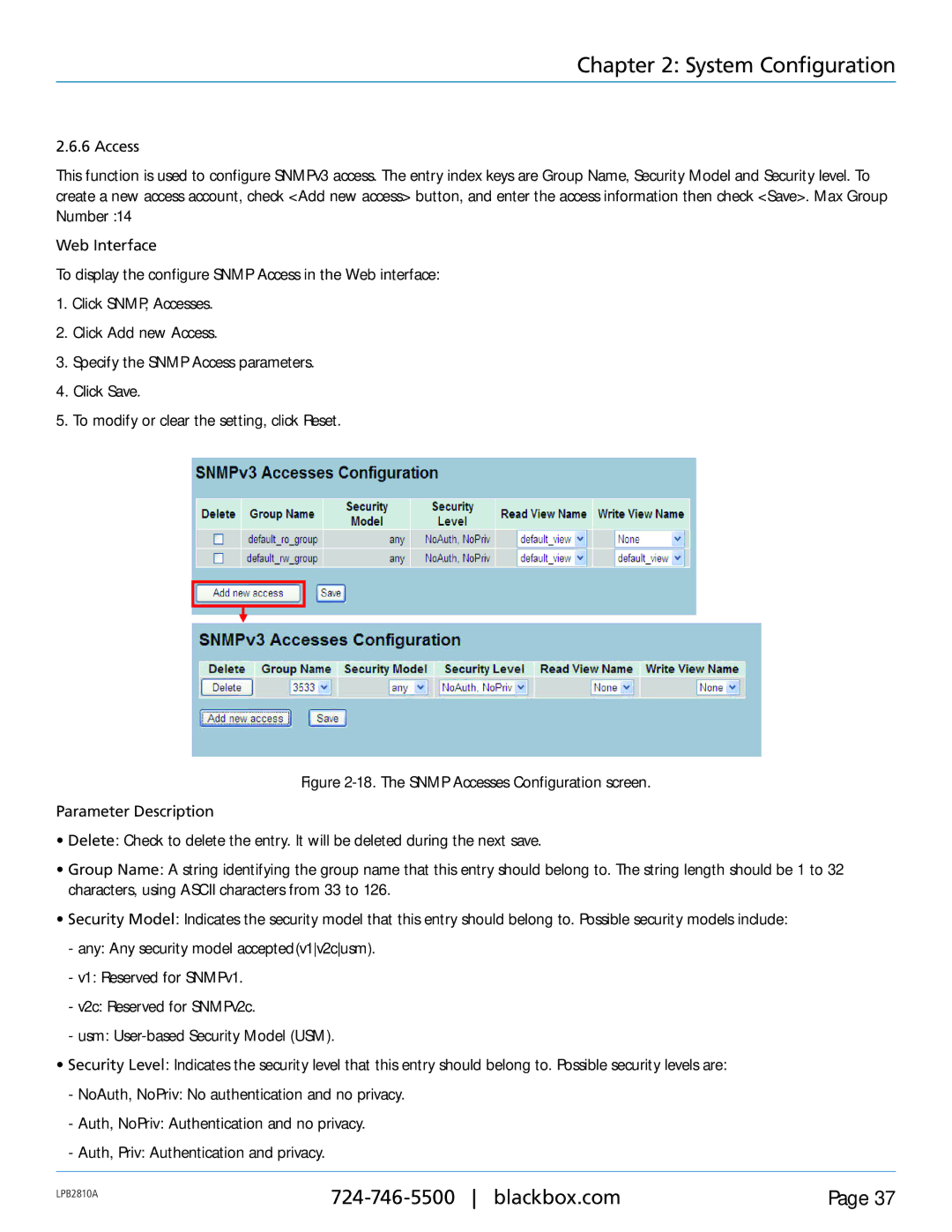 Black Box LPB2810A, LPB2826A, LPB2848A, PoE+ Gigabit Managed Switch Eco user manual System Configuration 