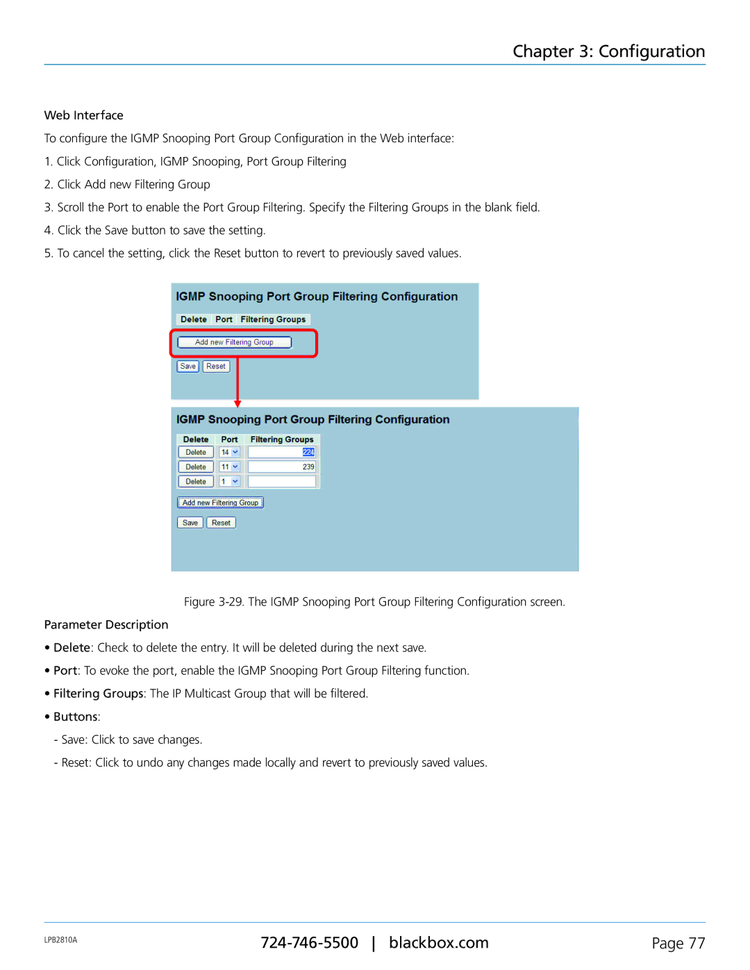 Black Box LPB2810A, LPB2826A, LPB2848A, PoE+ Gigabit Managed Switch Eco user manual Configuration 