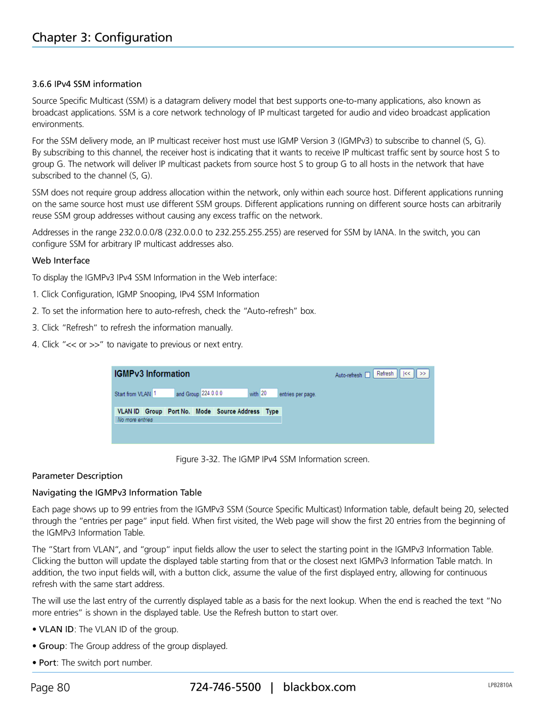 Black Box LPB2826A, LPB2810A, LPB2848A, PoE+ Gigabit Managed Switch Eco user manual Configuration 