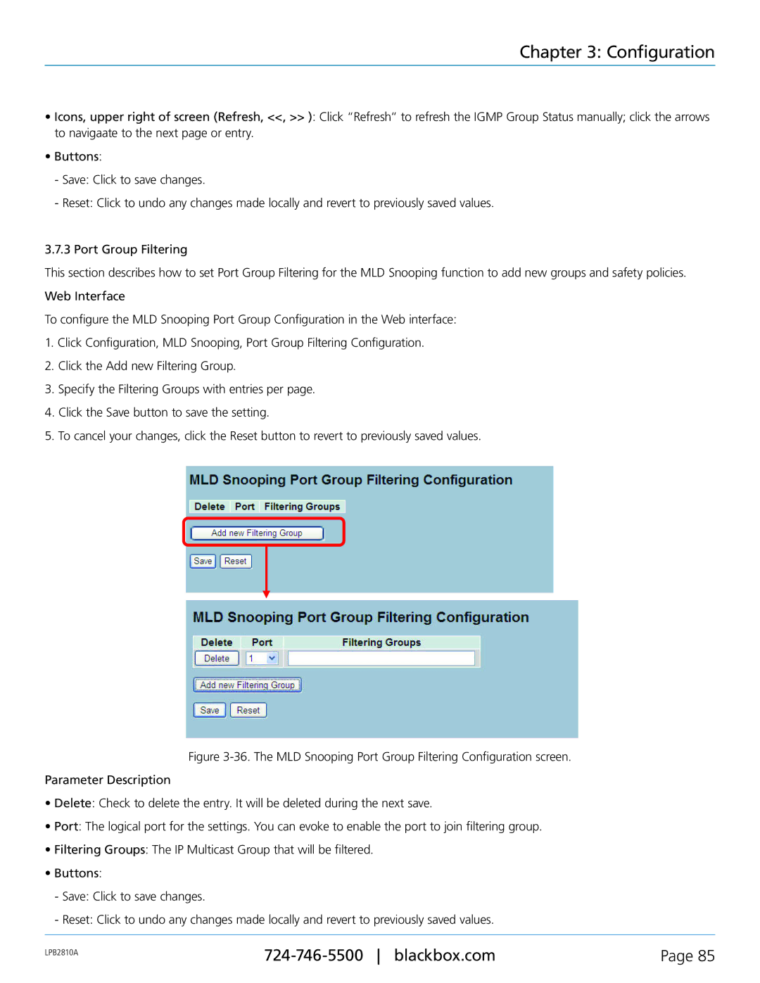 Black Box LPB2810A, LPB2826A, LPB2848A, PoE+ Gigabit Managed Switch Eco user manual Configuration 