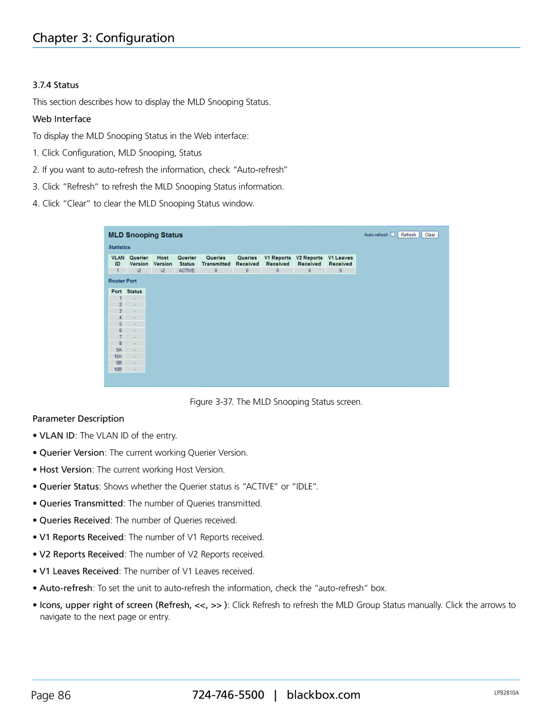 Black Box LPB2848A, LPB2826A, LPB2810A, PoE+ Gigabit Managed Switch Eco user manual Configuration 