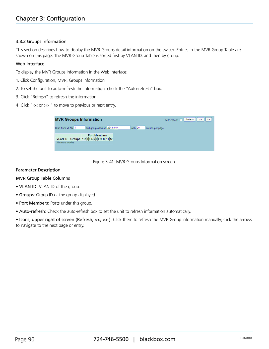 Black Box LPB2848A, LPB2826A, LPB2810A, PoE+ Gigabit Managed Switch Eco user manual Configuration 