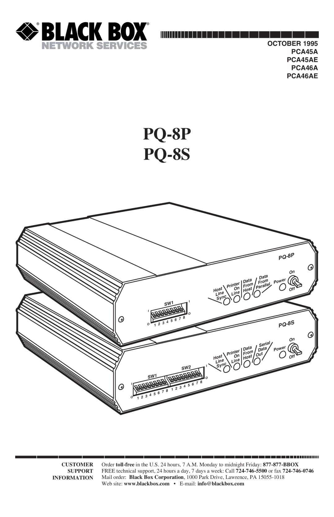 Black Box manual PQ-8P PQ-8S 