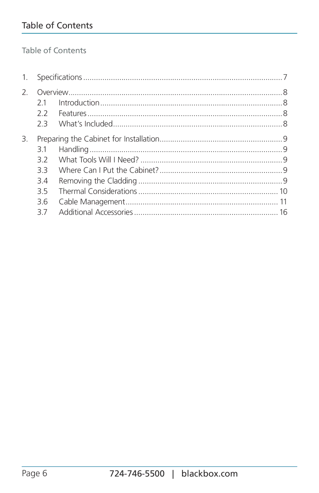 Black Box QCE-SPFP-2U, QCE42U, QCE12U, QCE24U, QCE-VCM-42U, QCE-SPFP-3U, QCE-VCM-24U, QCE-SPFP-1U, QCE-CEB Table of Contents 