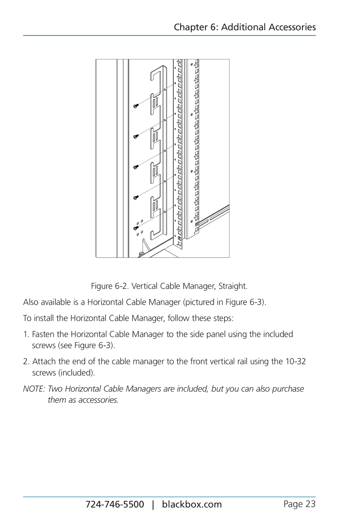 Black Box 12U, QuietCab user manual Additional Accessories 