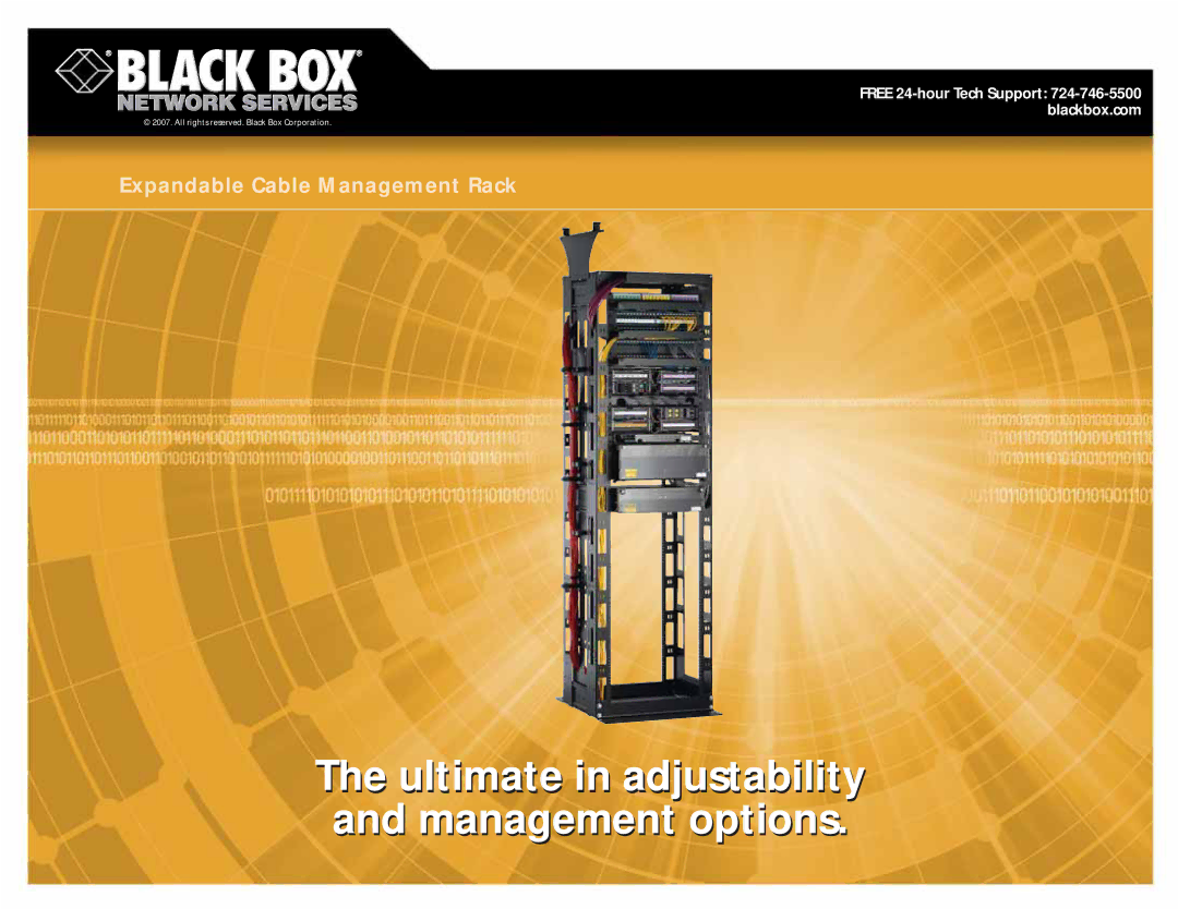 Black Box RM1400A manual Ultimate in adjustability and management options 