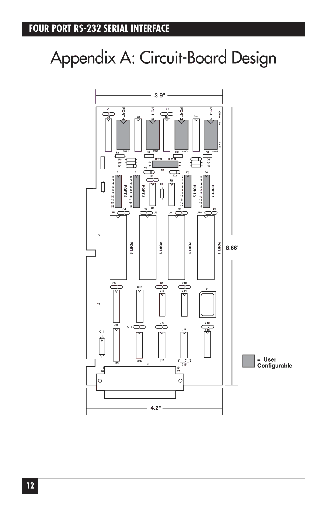 Black Box IC181C, RS-232 manual Appendix a Circuit-Board Design, 10 4 