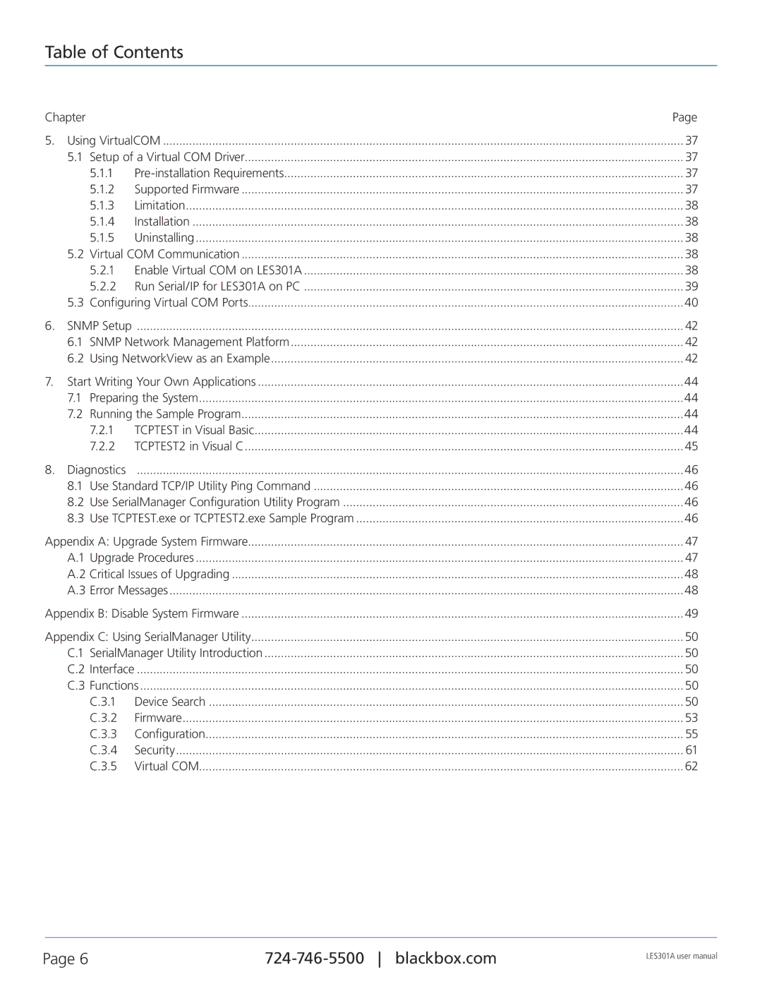 Black Box RS-485, RS-422, RS-232, 1-Port 10/100 Device Server user manual Diagnostics 