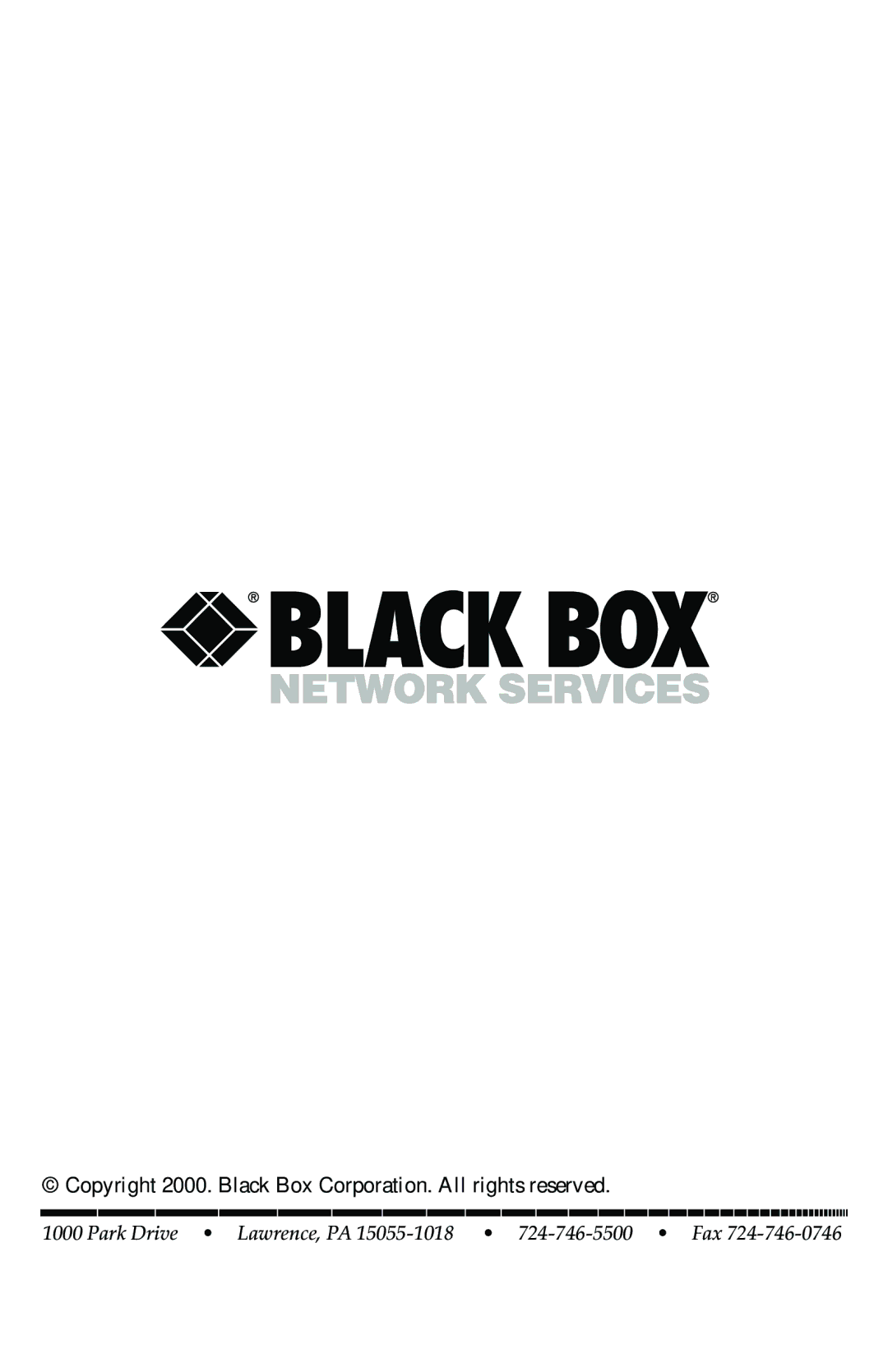 Black Box IC183C, RS-422, RS-485 manual Copyright 2000. Black Box Corporation. All rights reserved 