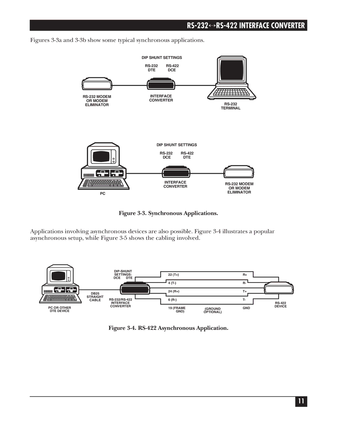 Black Box RS-422, RS0232 manual Synchronous Applications 