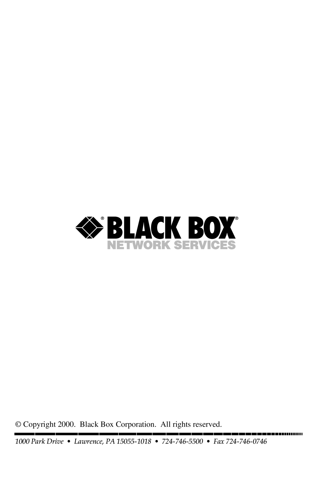 Black Box IC175C, RS-485, IC113C manual Copyright 2000. Black Box Corporation. All rights reserved 