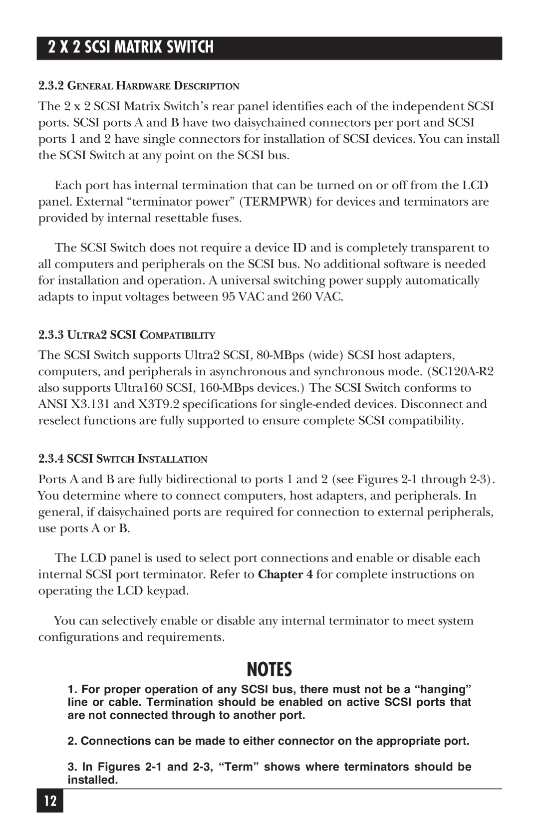 Black Box SC120A-R2, SC121A manual General Hardware Description 