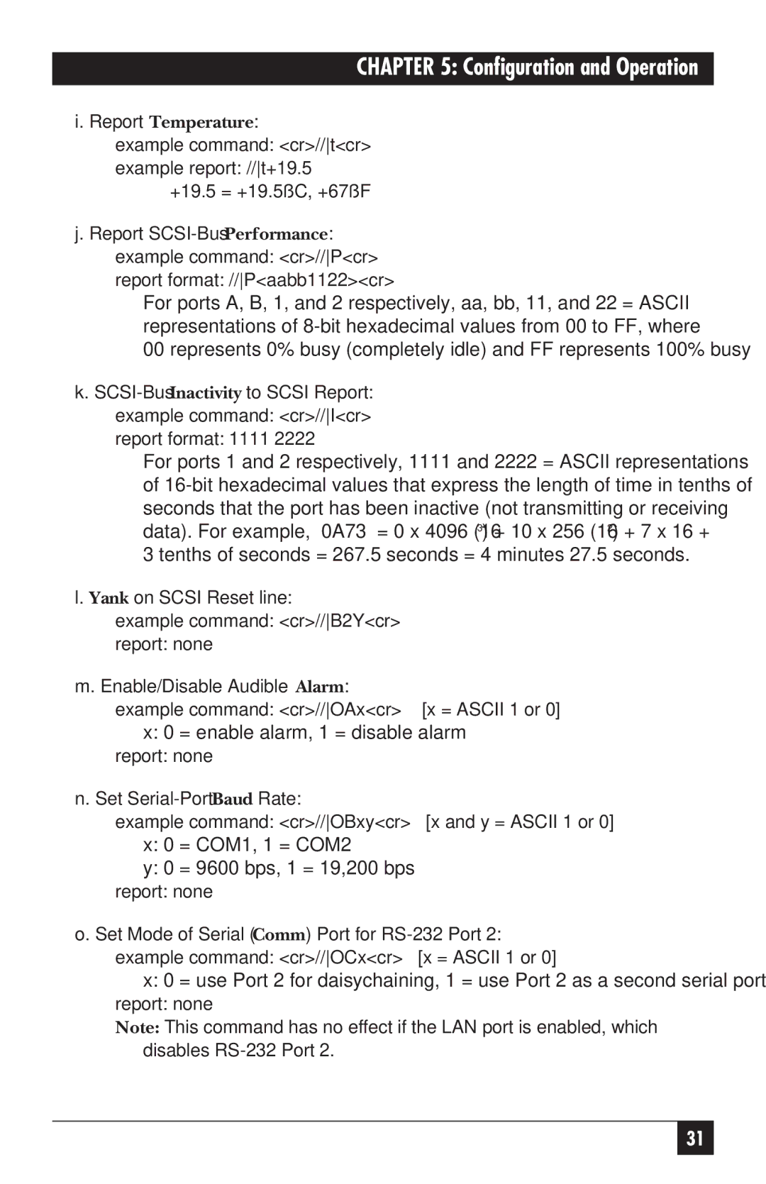 Black Box SC121A, SC120A-R2 manual Configuration and Operation 