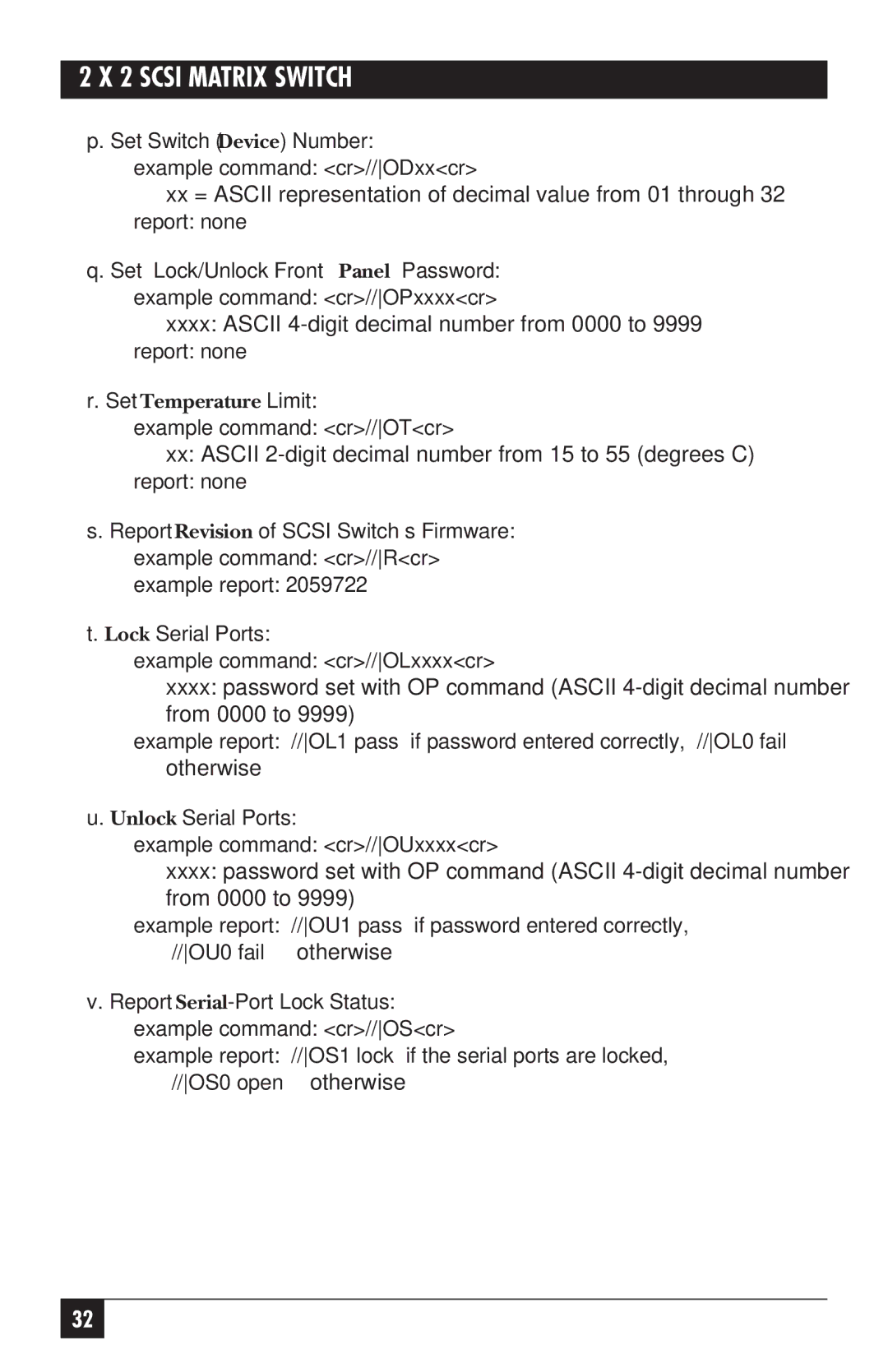 Black Box SC120A-R2, SC121A manual Set Temperature Limit 