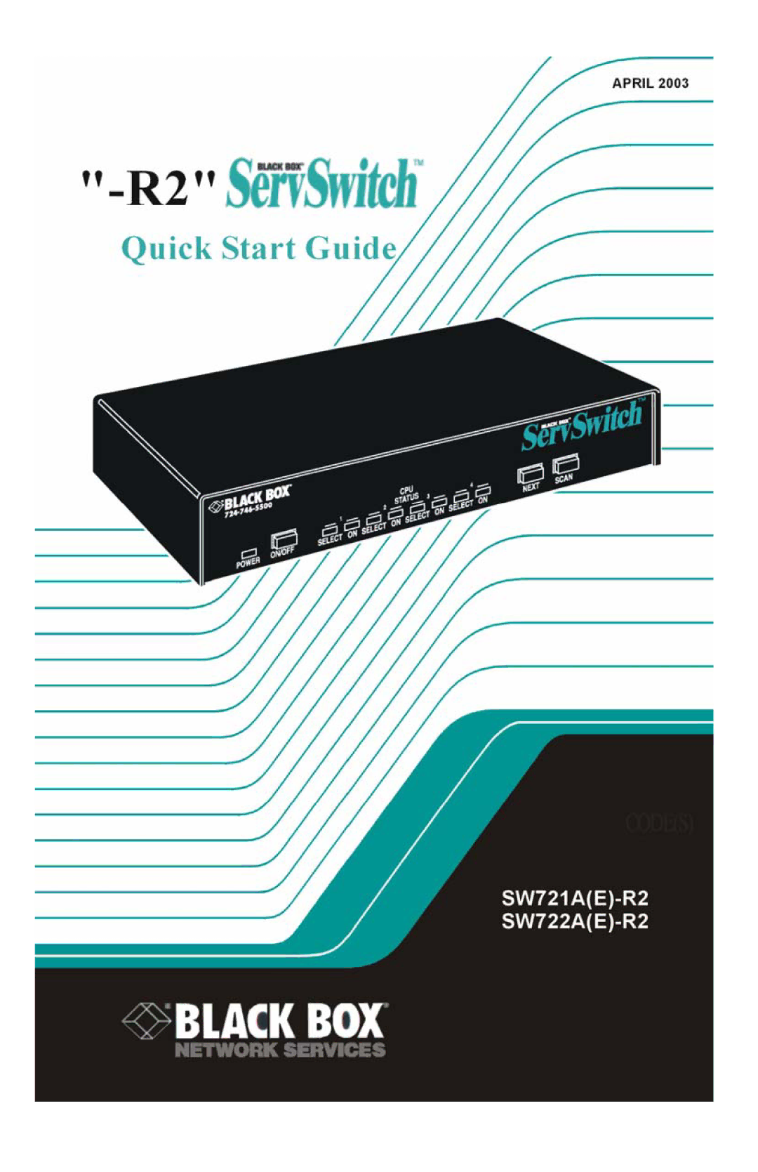 Black Box SW721A(E)-R2, ServSwitch, SW722A(E)-R2 manual 