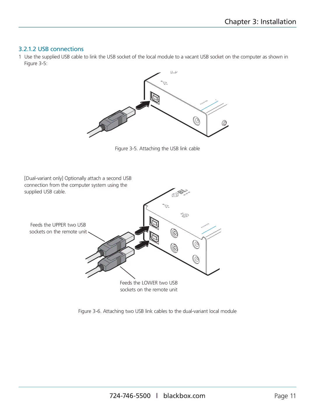 Black Box ServSwitch Wizard DVI/USB SRX, ACU5501A-R4 manual USB connections 