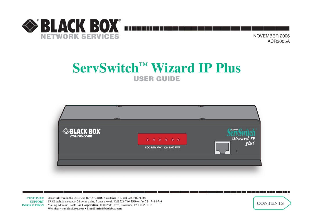 Black Box ServSwitchTM manual ServSwitch Wizard IP Plus 