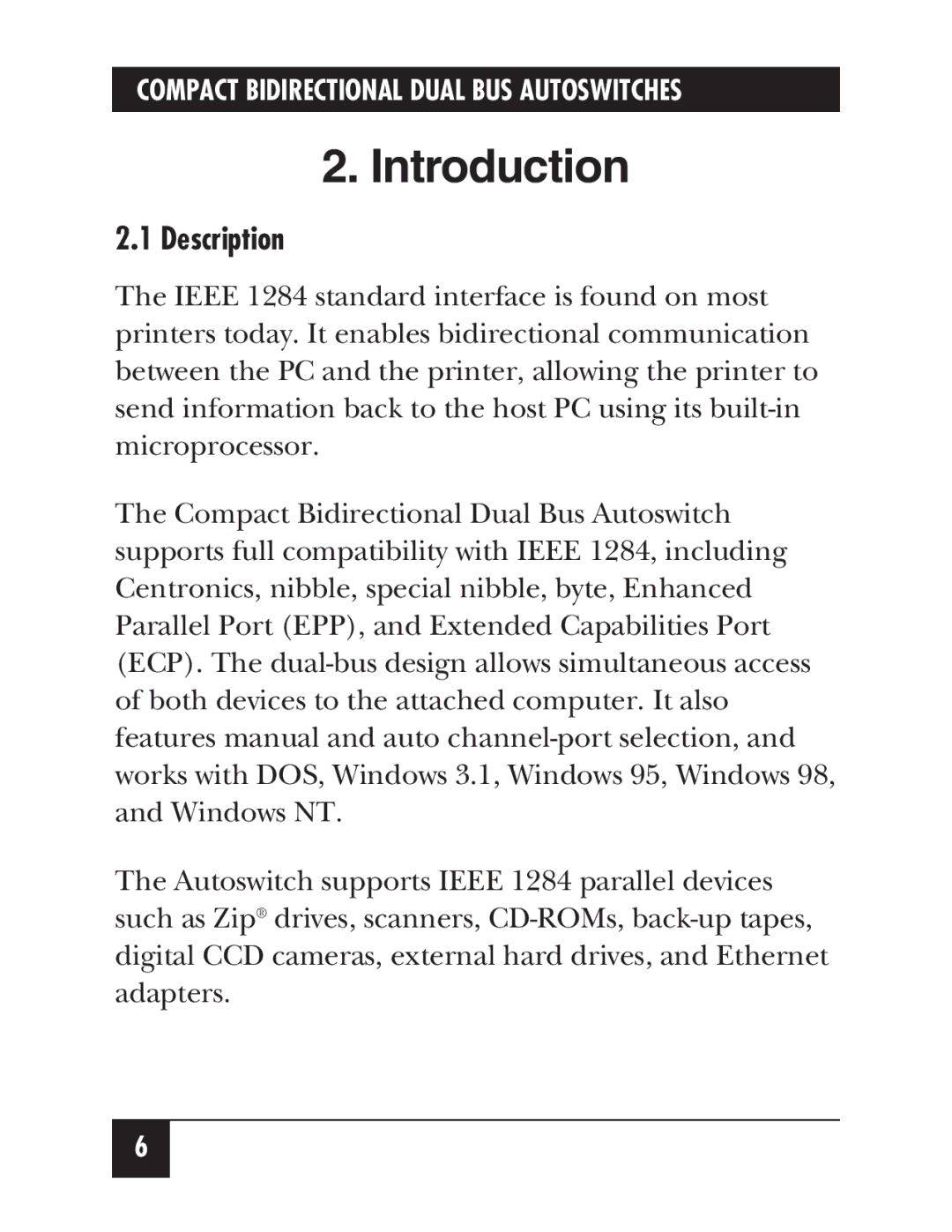 Black Box SW178A, SW179A manual Introduction, Description 