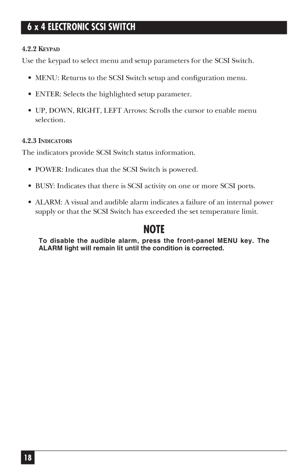 Black Box SW487A-R2 manual Indicators 