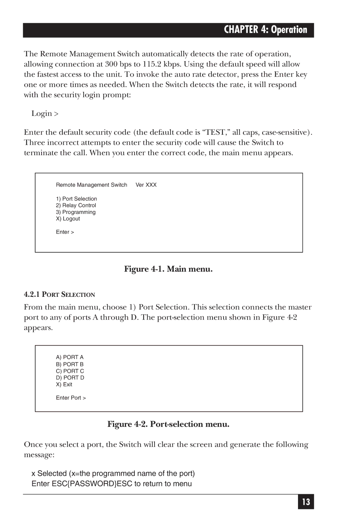 Black Box SW555AE, SW556AE manual Operation 