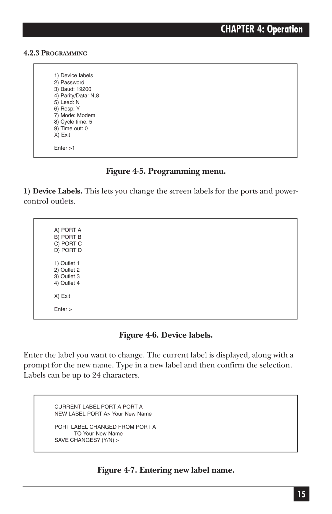 Black Box SW555AE, SW556AE manual Programming menu 