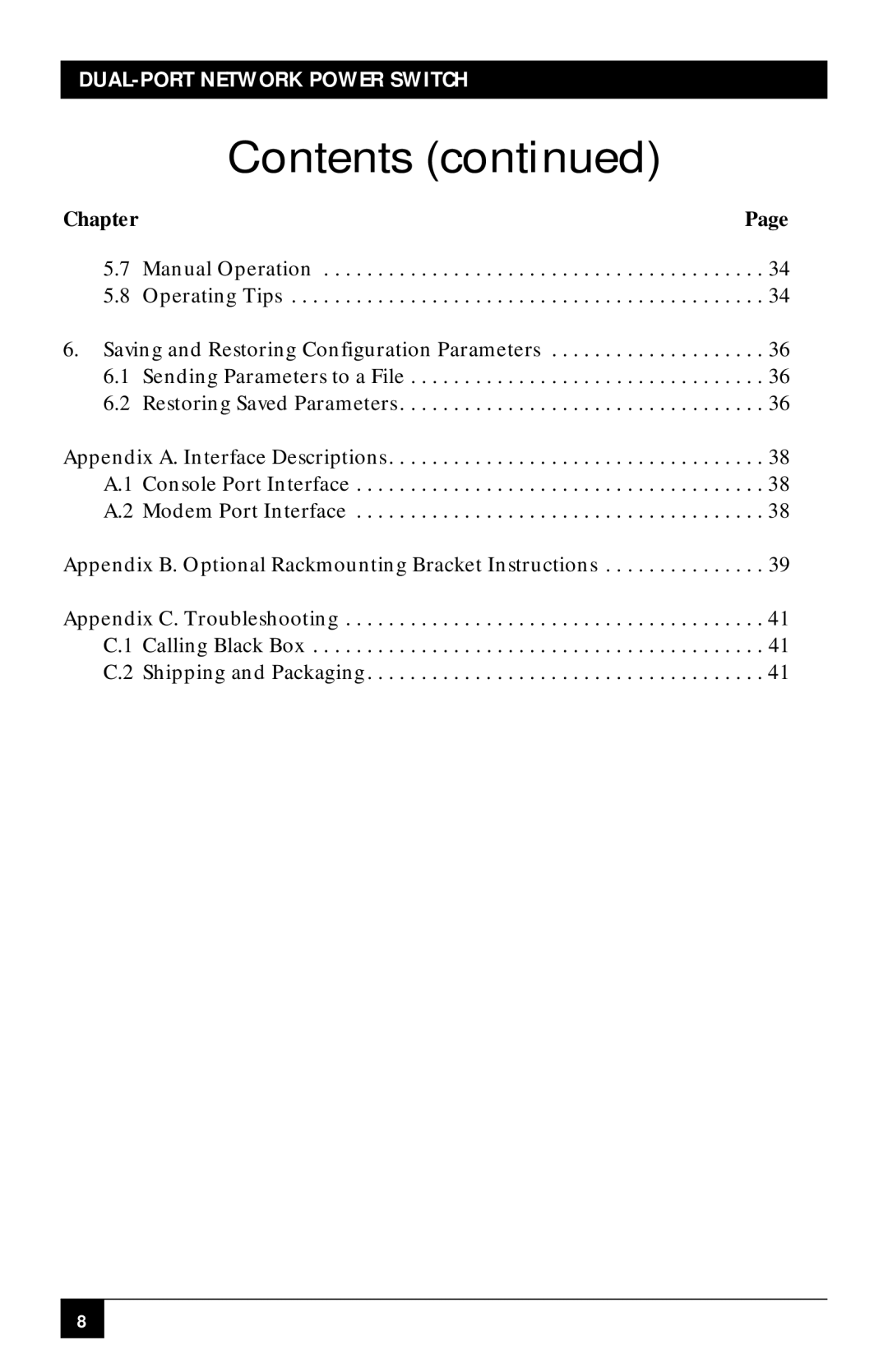 Black Box SWI081AE, SWI082 manual Contents 