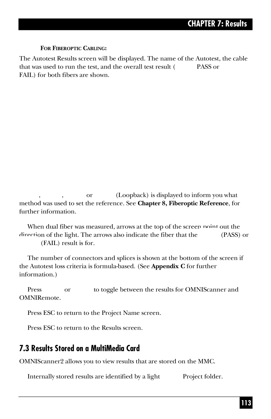 Black Box TS1002A, TS1003A, TS1000A-R5 manual Results Stored on a MultiMedia Card 