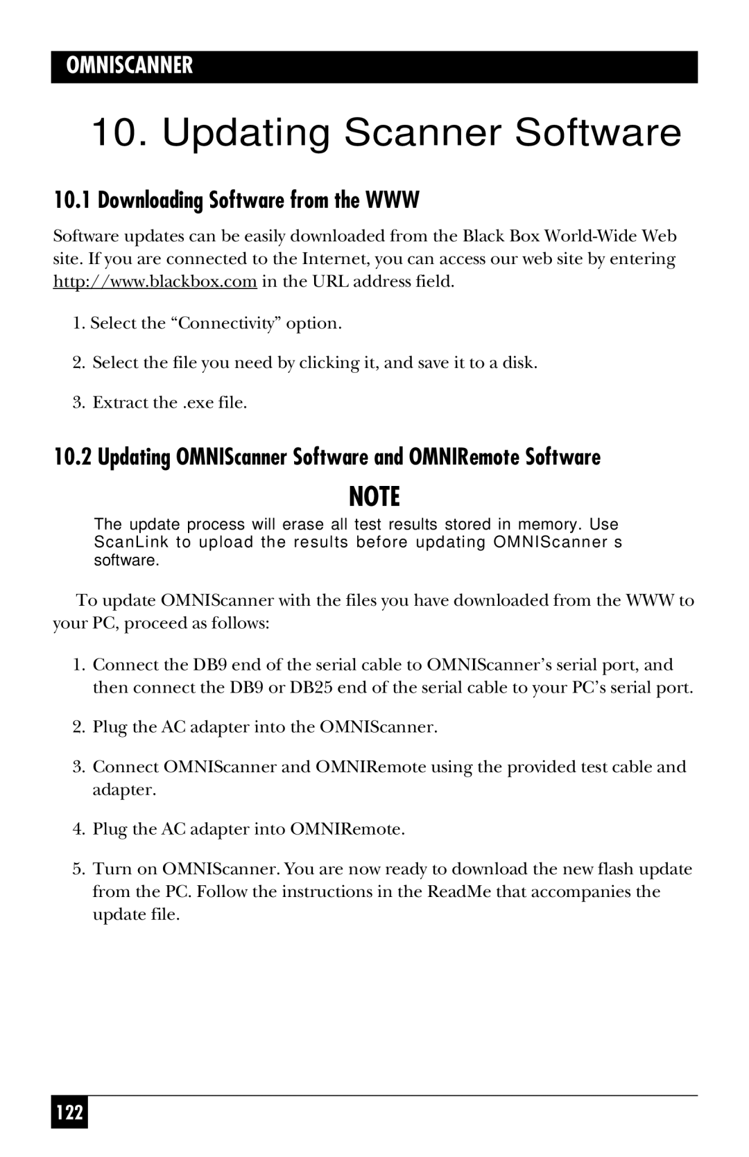 Black Box TS1002A, TS1003A, TS1000A-R5 manual Updating Scanner Software, Downloading Software from the WWW 