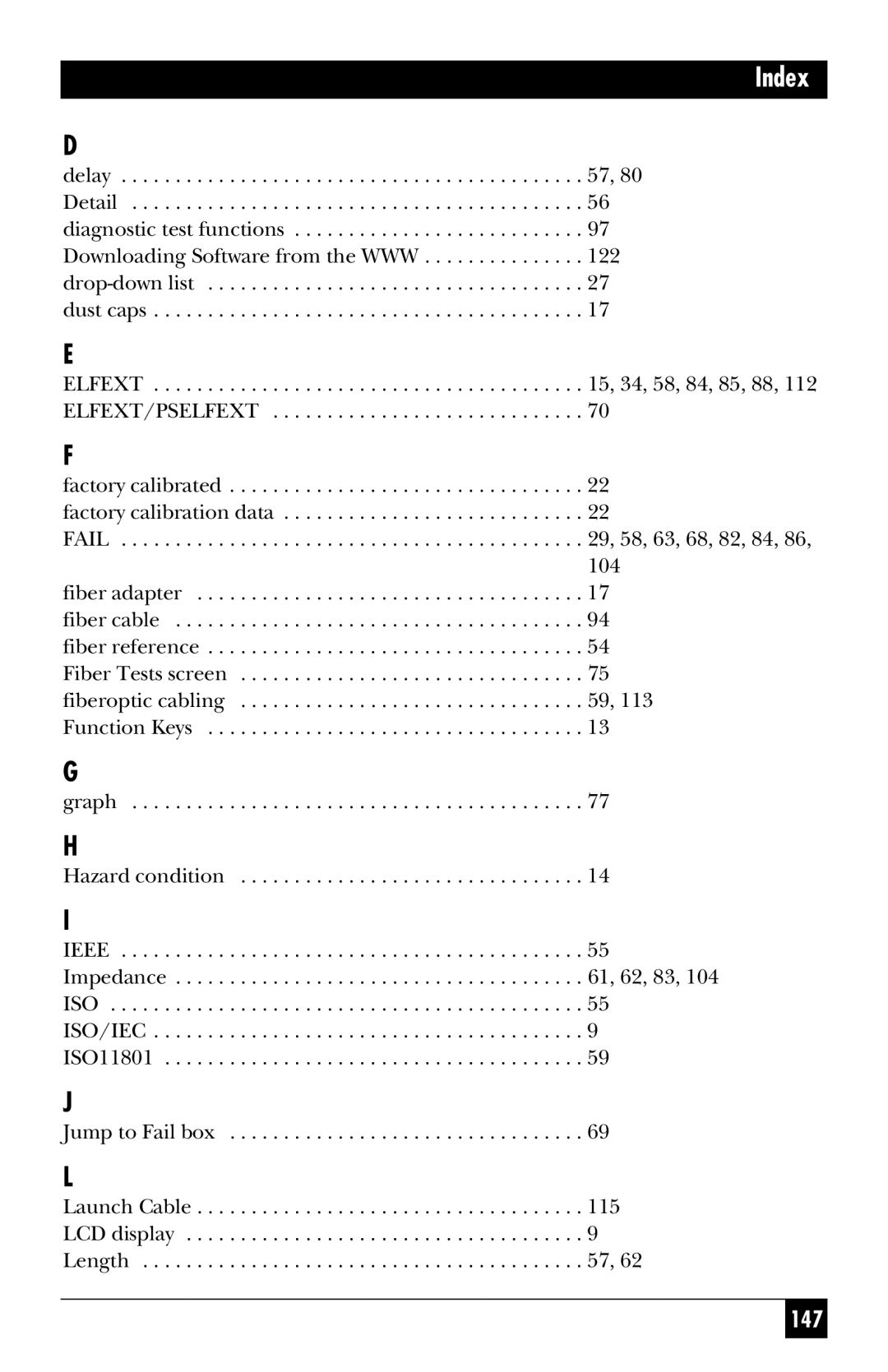 Black Box TS1000A-R5, TS1003A, TS1002A manual Index 