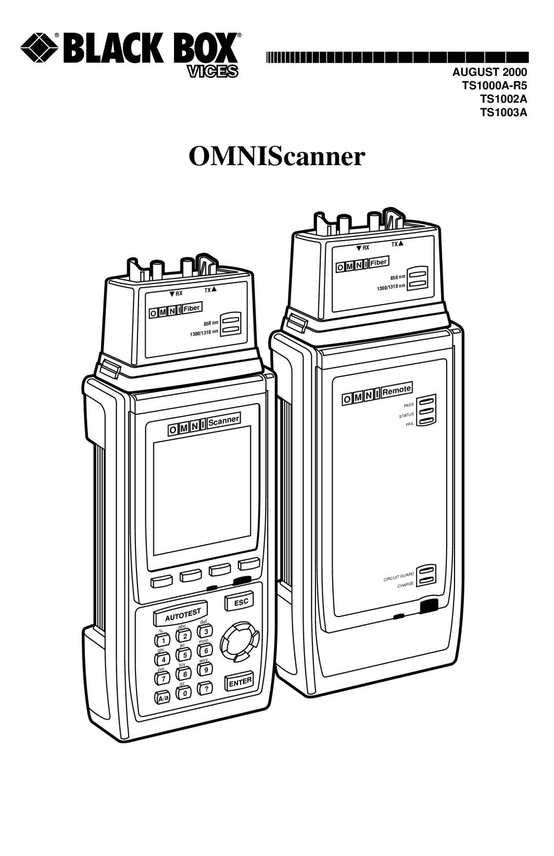 Black Box TS1000A-R5, TS1003A, TS1002A manual 