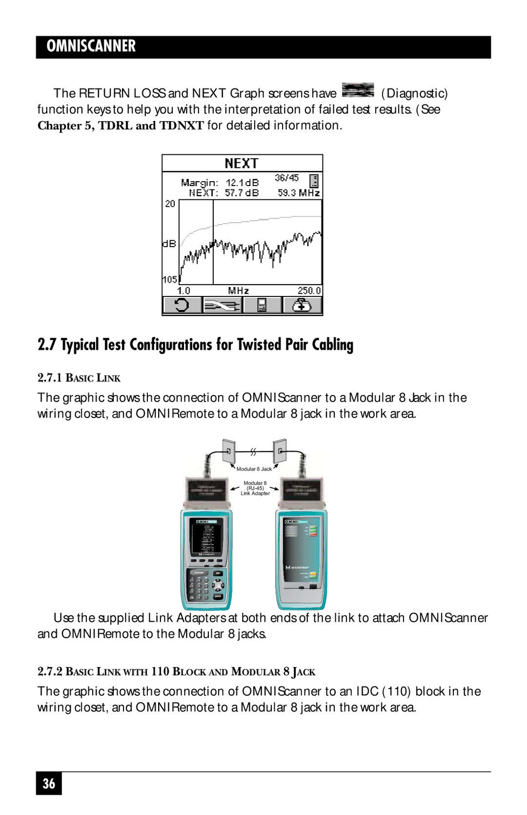 Black Box TS1000A-R5, TS1003A, TS1002A manual Typical Test Configurations for Twisted Pair Cabling 