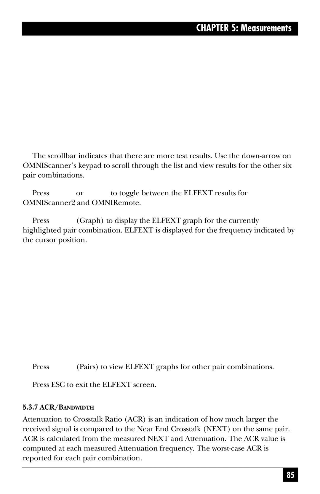 Black Box TS1003A, TS1002A, TS1000A-R5 manual 7 ACR/BANDWIDTH 