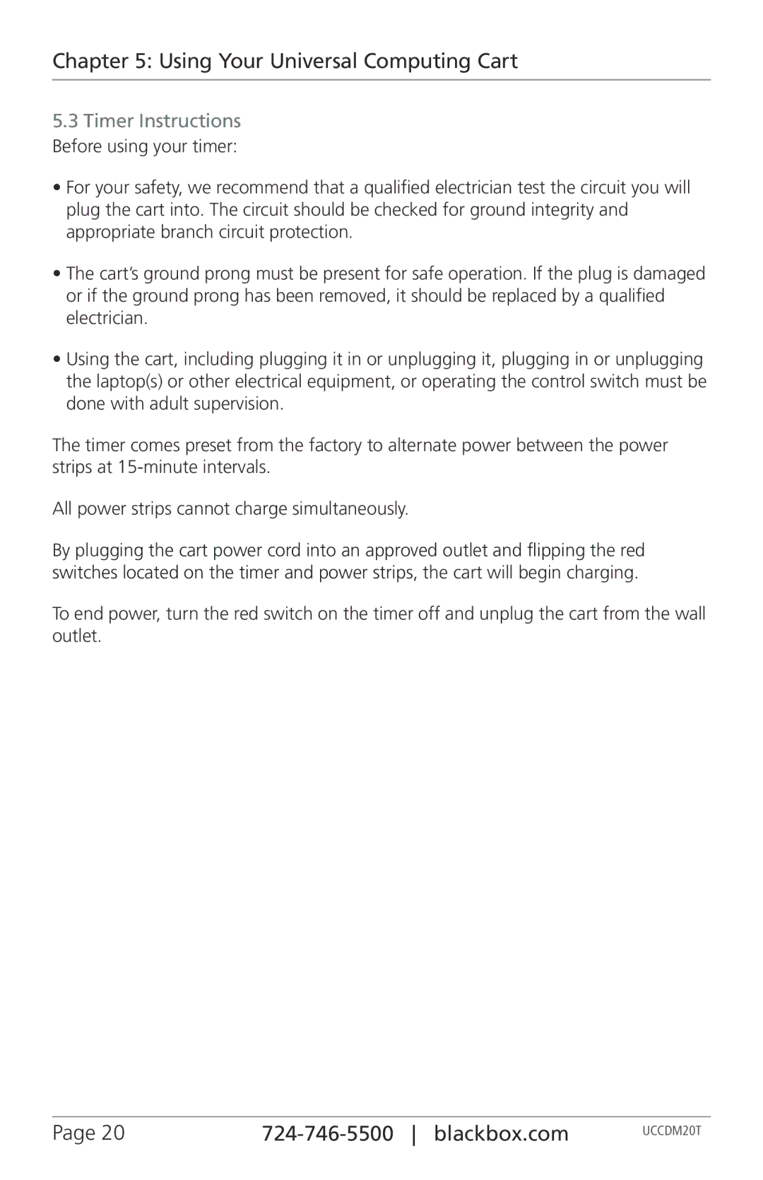 Black Box UCCDS30T, UCCDS40H, UCCDS30H, UCCDS40T, UCCDS20T, UCCDM36H, UCCDM36T manual Timer Instructions Before using your timer 