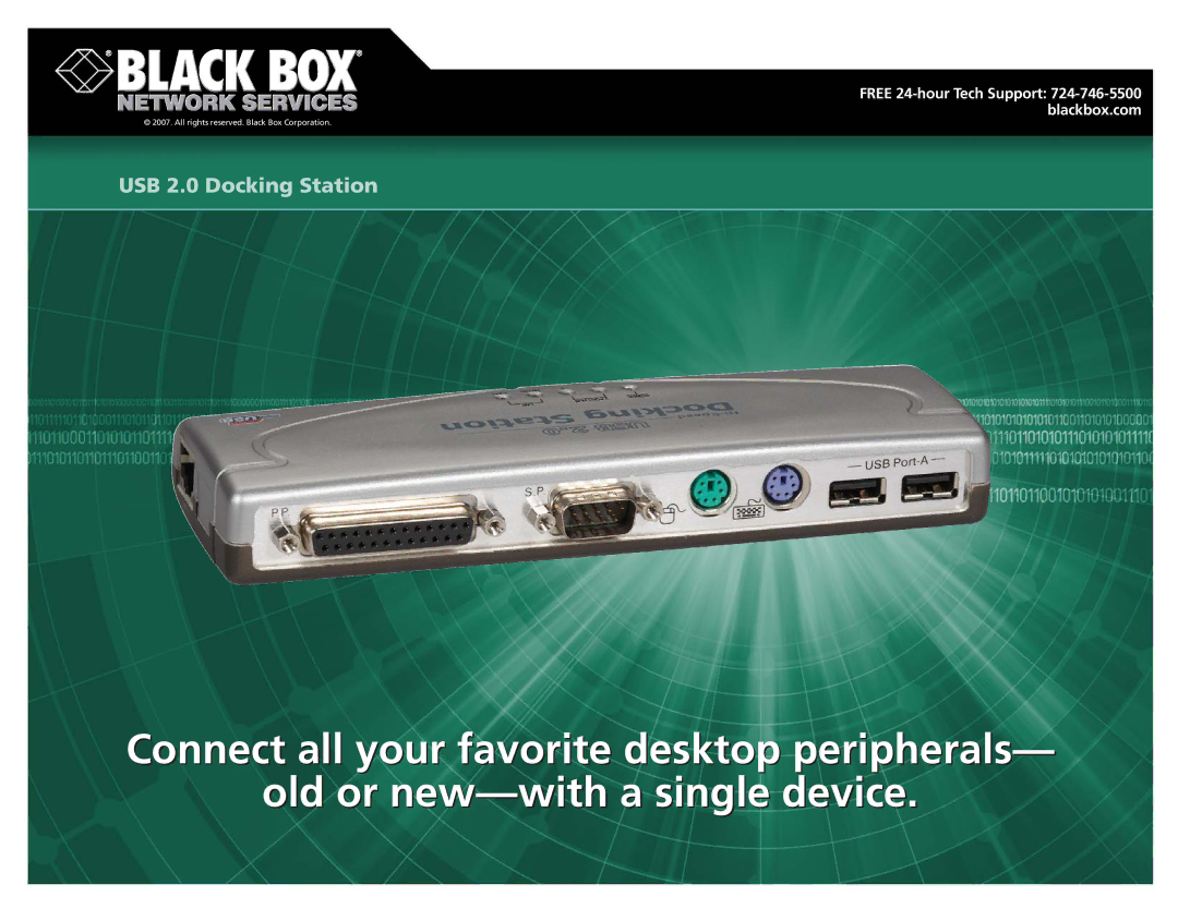 Black Box USB 2.0 Docking Station manual 