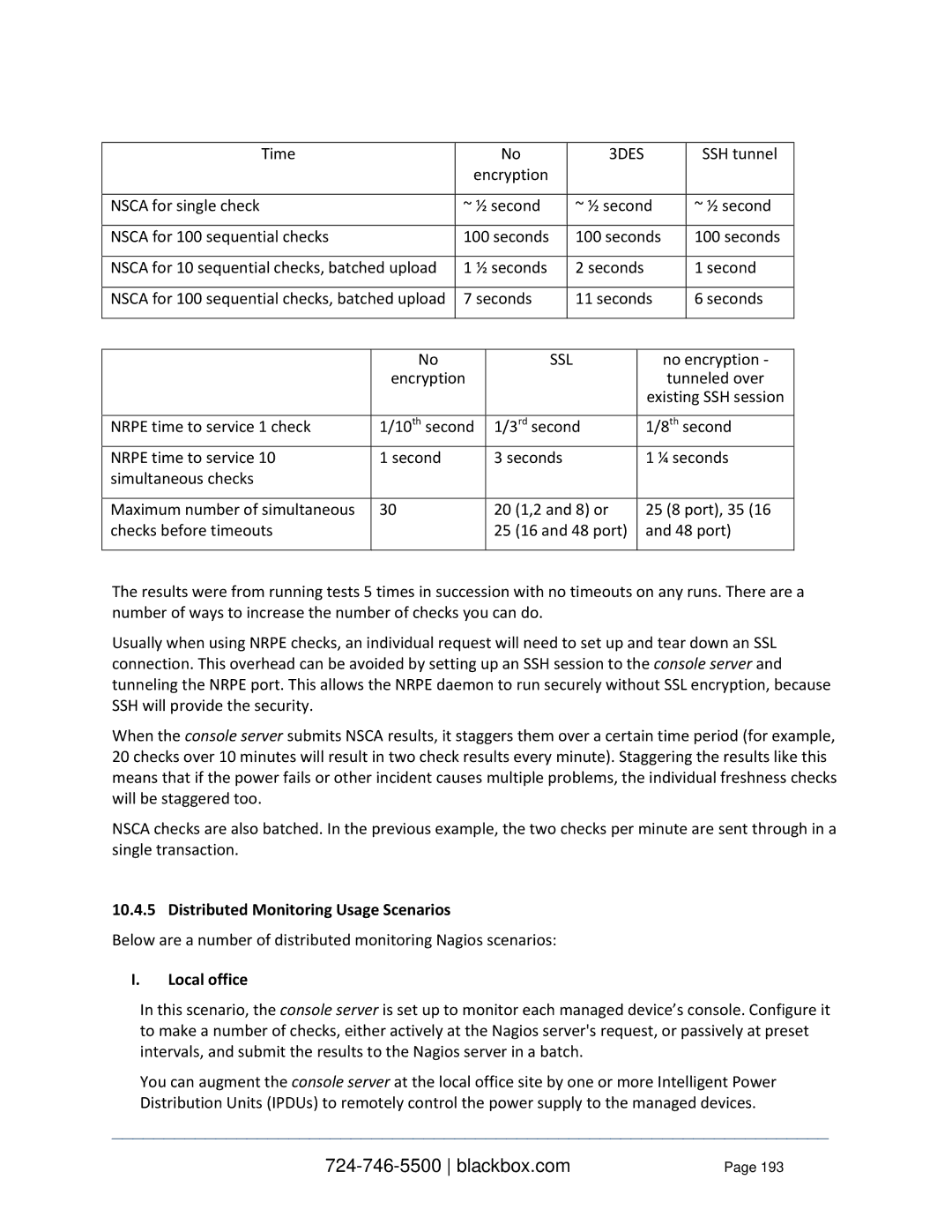 Black Box LES1316A, LES1332A, LES1408A, LES144BA, LES1416A, LES1348A Distributed Monitoring Usage Scenarios, Local office 