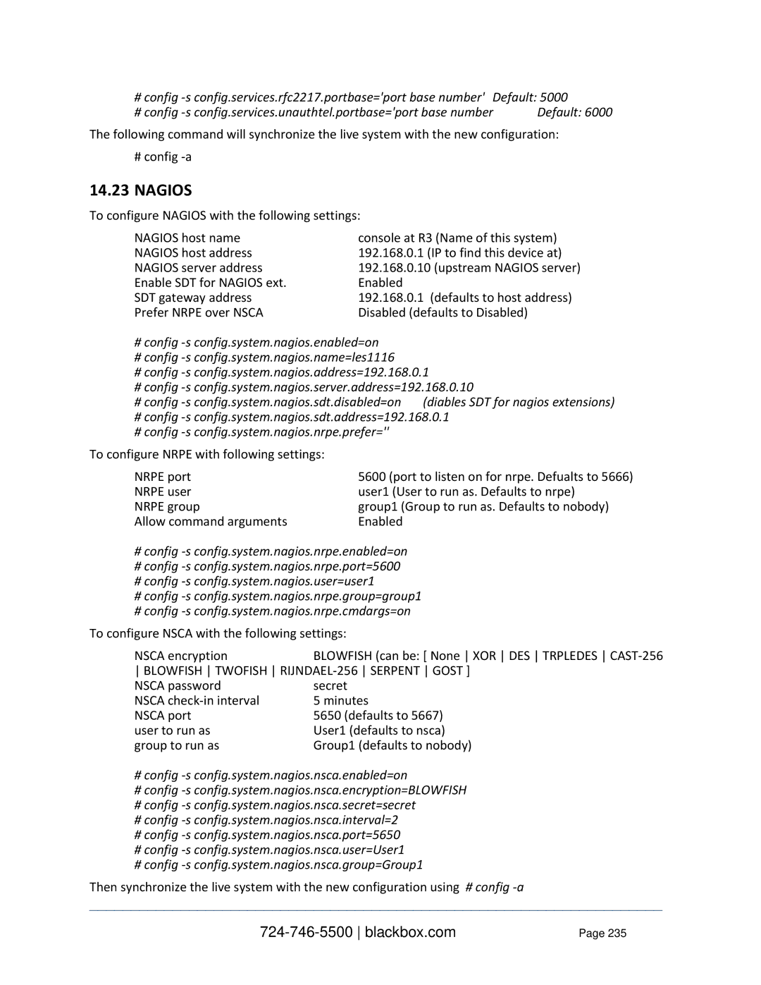 Black Box LES1132A, LES1332A, LES1408A, LES144BA, LES1416A, LES1348A Nagios, Blowfish Twofish RIJNDAEL-256 Serpent Gost 