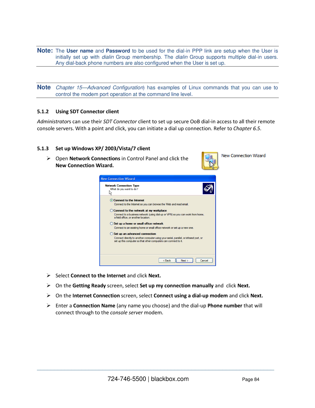 Black Box Value-Line and Advanced Console Servers Using SDT Connector client, Set up Windows XP/ 2003/Vista/7 client 