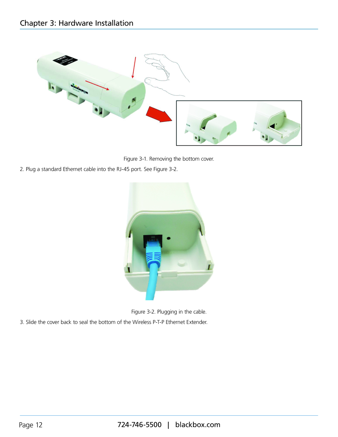 Black Box LWE100A-W1, LWE100AE-KIT, LWE100A-KIT-W1, LWE100A-KIT-W2, LWE100A-W2 user manual Hardware Installation 