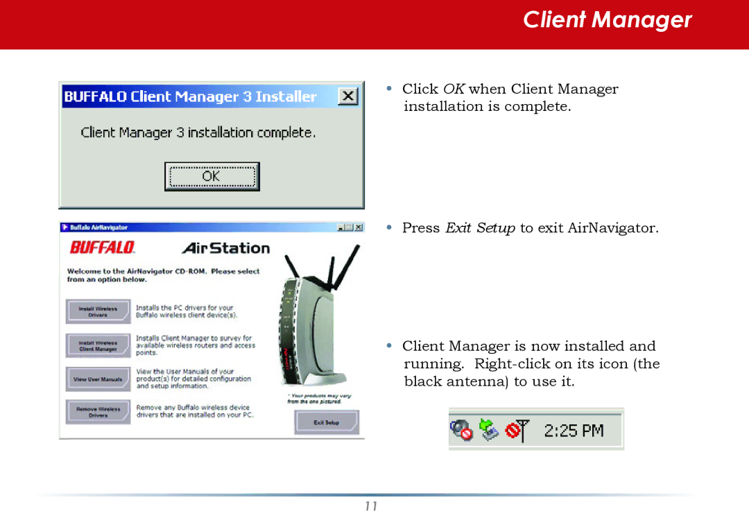 Black Box WLI-CB-G54HP user manual Client Manager 