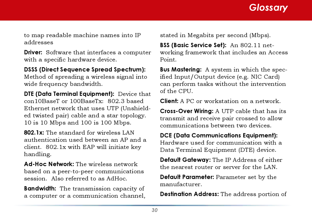 Black Box WLI-CB-G54HP user manual Default Parameter Parameter set by the manufacturer 