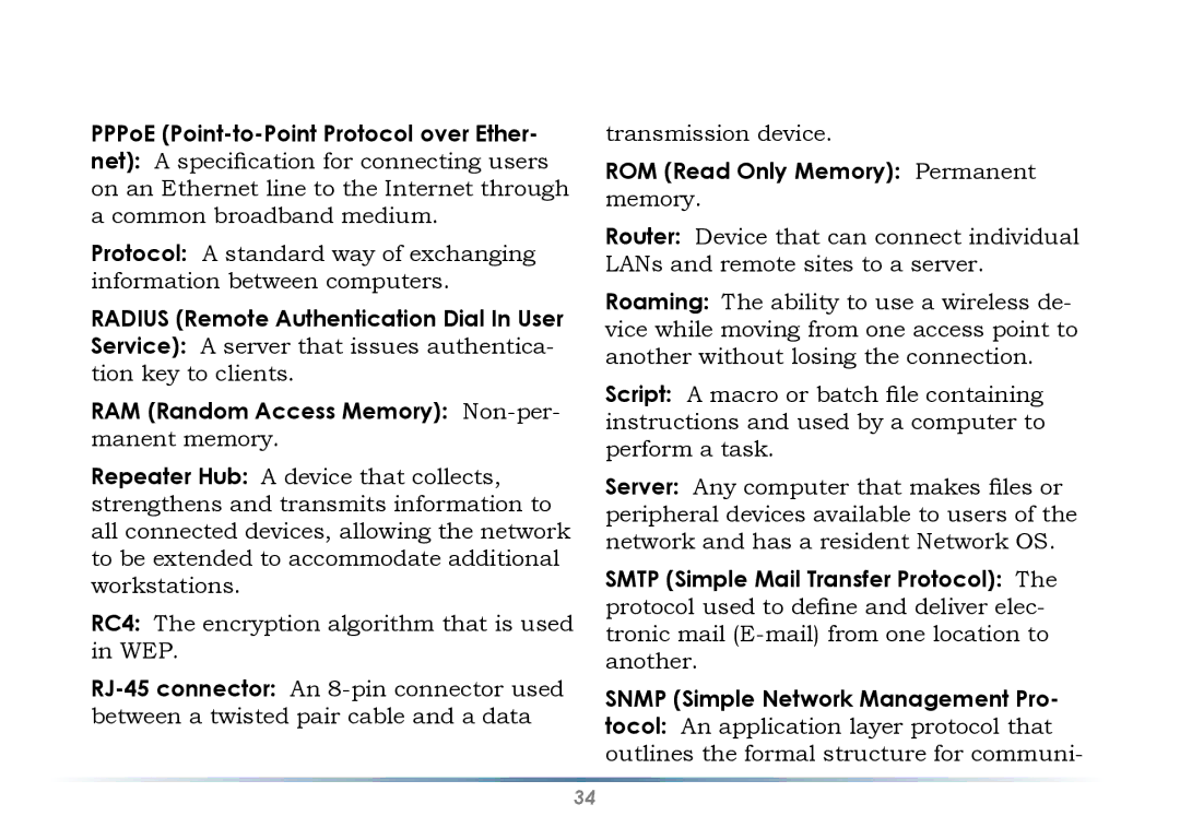 Black Box WLI-CB-G54HP user manual ROM Read Only Memory Permanent memory 