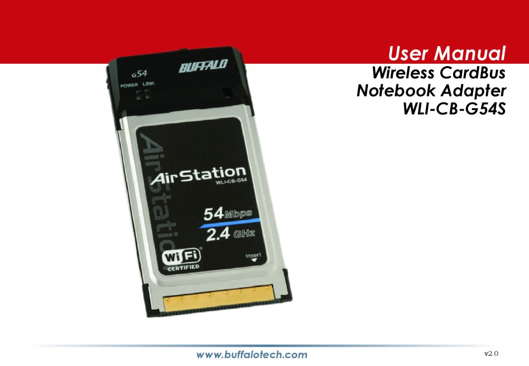 Black Box user manual User Manual, Wireless CardBus Notebook Adapter WLI-CB-G54S, v2.0 