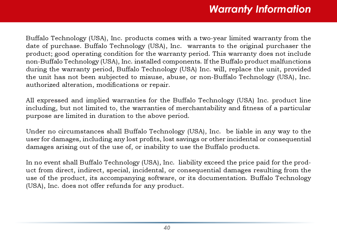 Black Box WLI-CB-G54S user manual Warranty Information 